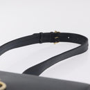CELINE Shoulder Bag Leather Navy Gold Tone Auth ep16758-8