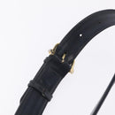 CELINE Shoulder Bag Leather Navy Gold Tone Auth ep16758-9