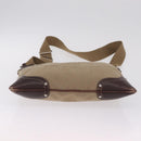 PRADA Shoulder Bag Canvas Beige Silver Auth ep16765-14