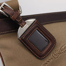 PRADA Shoulder Bag Canvas Beige Silver Auth ep16765-19