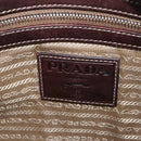 PRADA Shoulder Bag Canvas Beige Silver Auth ep16765-21