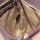 PRADA Shoulder Bag Canvas Beige Silver Auth ep16765-24