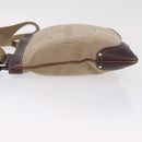PRADA Shoulder Bag Canvas Beige Silver Auth ep16765-7