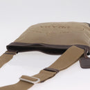 PRADA Shoulder Bag Canvas Beige Silver Auth ep16765-8