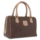 CELINE Macadam Hand Bag PVC Brown Gold Tone Auth ep16767-1