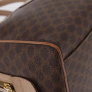 CELINE Macadam Hand Bag PVC Brown Gold Tone Auth ep16767-10