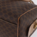 CELINE Macadam Hand Bag PVC Brown Gold Tone Auth ep16767-13