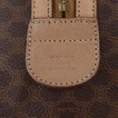 CELINE Macadam Hand Bag PVC Brown Gold Tone Auth ep16767-14