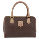 CELINE Macadam Hand Bag PVC Brown Gold Tone Auth ep16767-2
