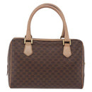 CELINE Macadam Hand Bag PVC Brown Gold Tone Auth ep16767-3