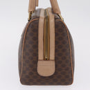 CELINE Macadam Hand Bag PVC Brown Gold Tone Auth ep16767-4