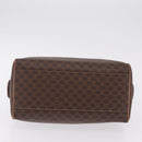 CELINE Macadam Hand Bag PVC Brown Gold Tone Auth ep16767-9