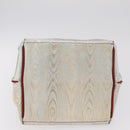 LOEWE Anagram Shoulder Bag Coated Canvas Silver Gold Auth ep16771-7