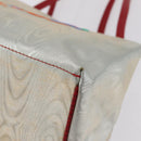 LOEWE Anagram Shoulder Bag Coated Canvas Silver Gold Auth ep16771-13