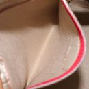 LOEWE Anagram Shoulder Bag Coated Canvas Silver Gold Auth ep16771-22
