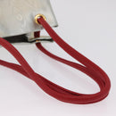 LOEWE Anagram Shoulder Bag Coated Canvas Silver Gold Auth ep16771-9