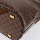CELINE Macadam Tote Bag PVC Brown Gold Tone Auth ep16772A-11