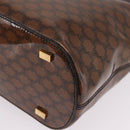 CELINE Macadam Tote Bag PVC Brown Gold Tone Auth ep16772A-13