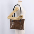 CELINE Macadam Tote Bag PVC Brown Gold Tone Auth ep16772A-24