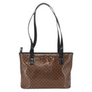 CELINE Macadam Tote Bag PVC Brown Gold Tone Auth ep16772A-3