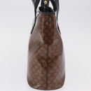CELINE Macadam Tote Bag PVC Brown Gold Tone Auth ep16772A-5
