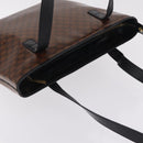 CELINE Macadam Tote Bag PVC Brown Gold Tone Auth ep16772A-6