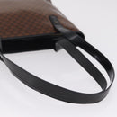 CELINE Macadam Tote Bag PVC Brown Gold Tone Auth ep16772A-7