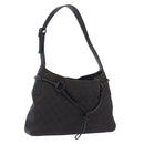 GUCCI GG Canvas Horsebit Shoulder Bag Black 101975 Auth ep16774-1