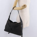 GUCCI GG Canvas Horsebit Shoulder Bag Black 101975 Auth ep16774-24