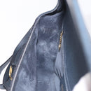 GUCCI Shoulder Bag Canvas Navy Gold Auth ep16775-19