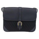 GUCCI Shoulder Bag Canvas Navy Gold Auth ep16775-2