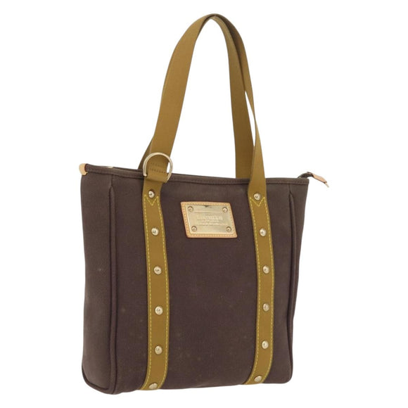 LOUIS VUITTON Antigua Cabas MM Tote Bag Canvas Brown M40086 LV Auth ep16780