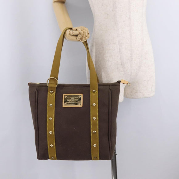 LOUIS VUITTON Antigua Cabas MM Tote Bag Canvas Brown M40086 LV Auth ep16780
