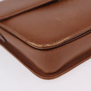 Burberrys Shoulder Bag Leather Brown Gold Tone Auth ep16784-13