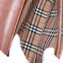Burberrys Shoulder Bag Leather Brown Gold Tone Auth ep16784-21