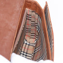 Burberrys Shoulder Bag Leather Brown Gold Tone Auth ep16784-22