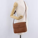 Burberrys Shoulder Bag Leather Brown Gold Tone Auth ep16784-27