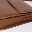 Burberrys Shoulder Bag Leather Brown Gold Tone Auth ep16784-5