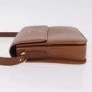 Burberrys Shoulder Bag Leather Brown Gold Tone Auth ep16784-6