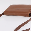 Burberrys Shoulder Bag Leather Brown Gold Tone Auth ep16784-7