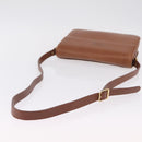 Burberrys Shoulder Bag Leather Brown Gold Tone Auth ep16784-8