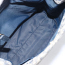 Christian Dior Trotter Canvas Hand Bag Navy Gold Tone Auth ep16785-19