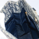 Christian Dior Trotter Canvas Hand Bag Navy Gold Tone Auth ep16785-21