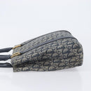 Christian Dior Trotter Canvas Hand Bag Navy Gold Tone Auth ep16785-5