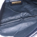 Burberrys Nova Check Shoulder Bag PVC Leather Navy Gold Tone Auth ep16786A-21