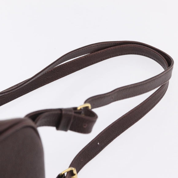 Saint Laurent Backpack Leather Brown Gold Auth ep16787