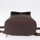 Saint Laurent Backpack Leather Brown Gold Auth ep16787-11