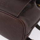 Saint Laurent Backpack Leather Brown Gold Auth ep16787-13