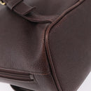 Saint Laurent Backpack Leather Brown Gold Auth ep16787-14