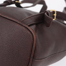 Saint Laurent Backpack Leather Brown Gold Auth ep16787-15